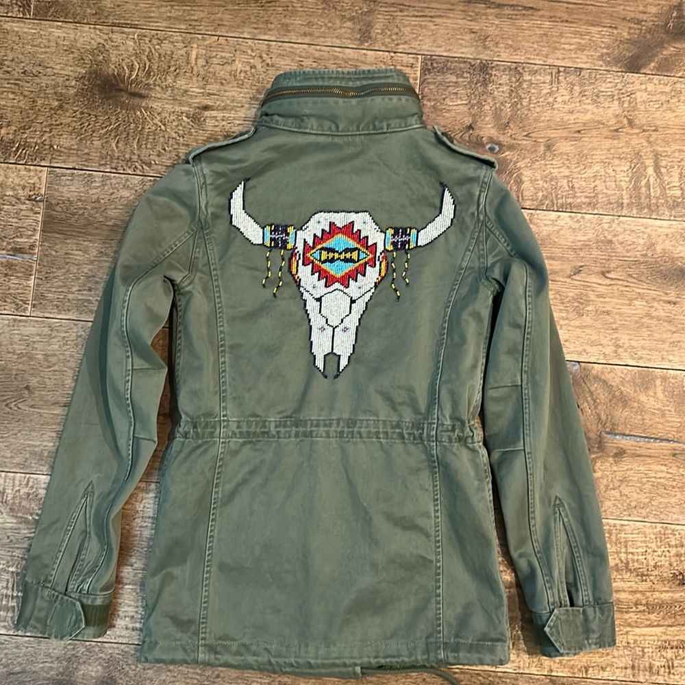 Denim & Supply Ralph Lauren beaded steer-head field jacket.